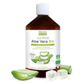 Jus dAloe Vera Bio avec pulpe fraîche - 99,8% de jus natif - Favorise la digestion - 500ml - ProposNature