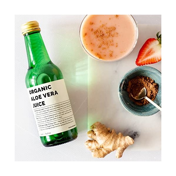 Jus dAloe Vera 100% Bio 250 ml - Soutient lImmunité et la Santé Intestinale - Directement de la Ferme en Espagne - Non Dilu