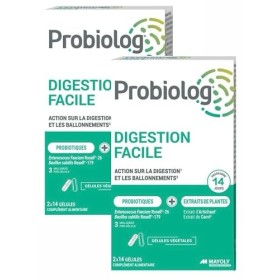 Probiolog Digestion facile gélules - Probiotiques et plantes - 2 x 14 gélules - 2 Boites