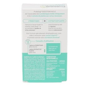 Probiolog Digestion facile gélules - Probiotiques et plantes - 2 x 14 gélules - 2 Boites