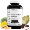 Artichaut Detox 4000 mg. 180 gélules végétaliennes pour 3 mois. A base dArtichaut, de Radis Noir, de Pissenlit et de Desmodi