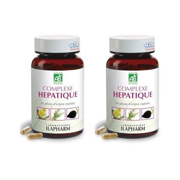 Laboratoires Ilapharm - COMPLEXE HEPATIQUE BIO - Vésicule et foie - Digestion - Flacon de 60 gélules Lot de 2 