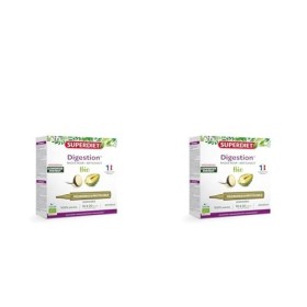 SUPERDIET- RADIS NOIR, ARTICHAUT BIO - Digestion facile & Transit naturel - Format nomade - 20 Unidoses de 15 ml Lot de 2 