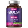 Chardon Marie Gelules 4500mg | 80% Silymarine | 120 Gélules | Complexe Chardon Marie, Pissenlit et Artichaut | Complément Ali
