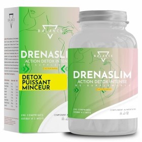 DRENASLIM® DETOX RÉGIME DÉTOX DRAINANT INCLUS - 240 COMPRIMÉS | Detox Foie Minceur | Maigrir Rapidement Efficacement I Puis
