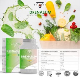 DRENASLIM® DETOX RÉGIME DÉTOX DRAINANT INCLUS - 240 COMPRIMÉS | Detox Foie Minceur | Maigrir Rapidement Efficacement I Puis