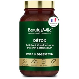 DÉTOX FOIE - Complément Alimentaire d’Artichaut, Chardon-Marie, Pissenlit - Confort Digestif, Protège le Foie, Draineur, Inte