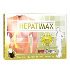 Hepatimax | Détox Hépatique avec artichaut, chardon-marie, radis noir, desmodium et boldo | 20 flacons Api-Nature