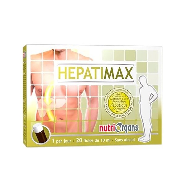 Hepatimax | Détox Hépatique avec artichaut, chardon-marie, radis noir, desmodium et boldo | 20 flacons Api-Nature