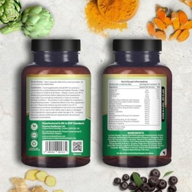 Advanced Livcare+ 60 capsules végétaliennes | Ajouté avec de la choline, de lartichaut, de la racine de bardane, de la racin