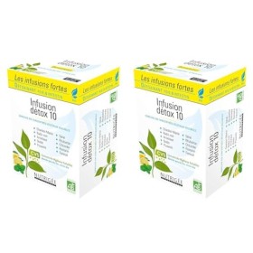 Infusion Détox 10 Bio • Détoxinant Foie & Intestin • Huiles essentielles Menthe Poivrée & Citron • Issue de l’agriculture Bio