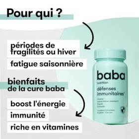 Baba Nutrition Immune Booster Complément Alimentaire Pour Renforcer Votre Système De Défense Naturel | Riche En Vitamines Et 