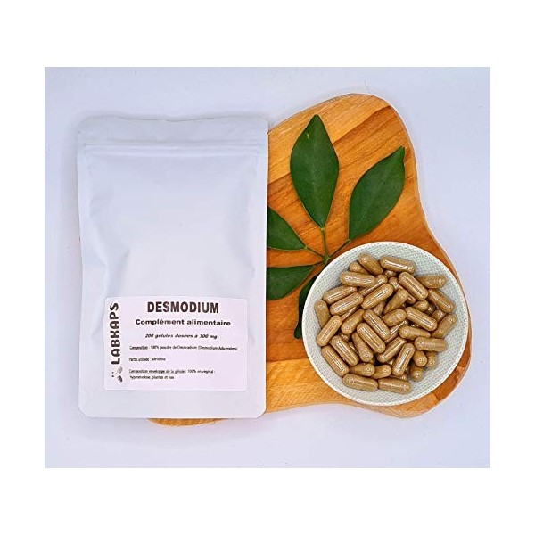 DESMODIUM 200 gélules dosées à 300 mg enveloppe 100% végétale - complément alimentaire