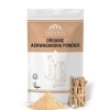 AUSHA Poudre dAshwagandha biologique 100g | Cru, soulagement du stress et de lanxiété, énergie, aide au sommeil, adaptogène
