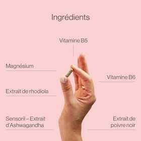 Cortisol Balance - Ashwagandha KSM 66, Rhodiola Rosea avec Magnésium, Vitamine B6 et Vitamine B5-120 gélules par Tummy Tox
