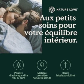 NATURE LOVE® Poudre d’Ashwagandha Bio - 500g - Withania somnifera - pour smoothies, jus, laits d’or ou Moon Milk - bio, végan