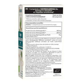 Himalaya Organic Ashwagandha, 60 jours dapprovisionnement, supplément à base de plantes pour le soulagement du stress, sans 