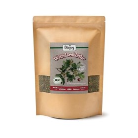 Biojoy Thé daubépine BIO 500 g , séchée et coupée, Feuilles daubépine Crataegus Monogyna 