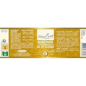 Ail Olivier Aubépine Essence Pure | Hypertension & Système Cardiovasculaire Sain | Aubepine Ail Gelules et Feuille dolivier 
