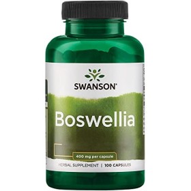 Swanson, Boswellia, 400mg, Résine dEncens, Boswellia Serrata, 100 Capsules, Sans Soja, Sans Gluten, Sans OGM