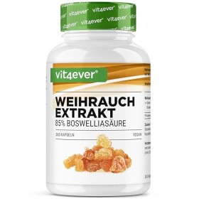 Extrait dencens - 365 gélules - Premium : 85% dacide boswellia - Fortement dosé avec 1000 mg par dose quotidienne - Boswell