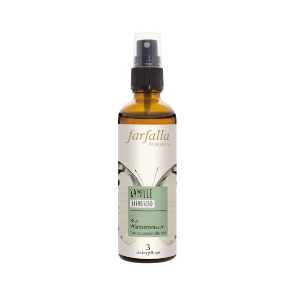 farfalla Camomille Eau végétale bio - apaisante - 100% cosmétique naturelle certifiée, 75 ml