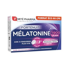 Forté Pharma - Melatonine 1900 Flash Format éco | Melatonine 1,9mg Comprimés à sucer - Action Rapide | Complément Alimentaire