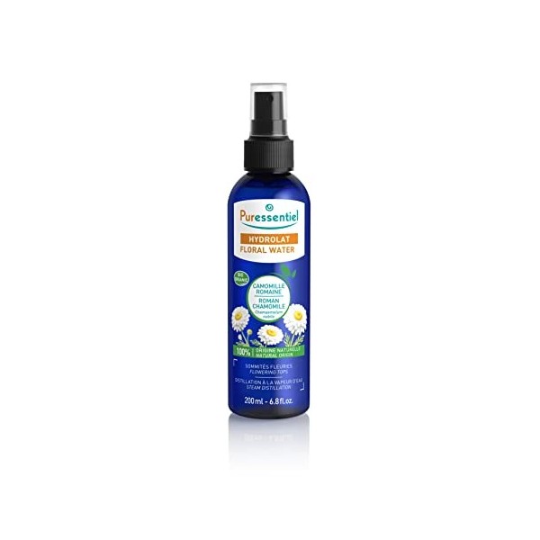 Puressentiel – Hydrolat de Camomille Romaine BIO – 100% Pure et naturelle - certifié Ecocert – Peaux sensibles & irritées – C