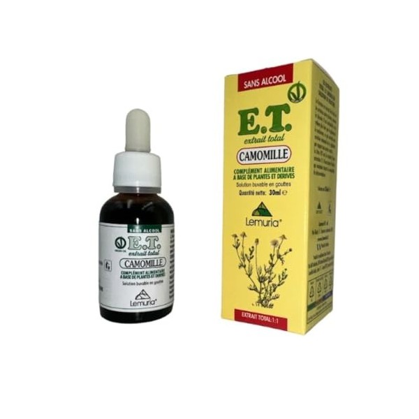 Lemuria - Camomille E.T. Extrait Total - Utile pour la fonction digestive - Complément alimentaire à base de plantes et dériv