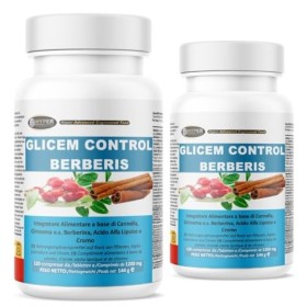 Hyper Glicem Control Berberis 120 Comprimés - Complement Alimentaire pour la Glycemie avec Berberine, Gymnema, Cannelle, Acid