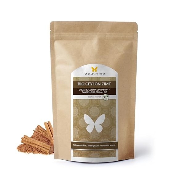 500 g de cannelle de Ceylan bio, cultivée et produite selon la norme bio de lUE, sans additifs