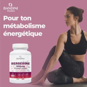 Bandini® Berbérine 1000 mg - 180 gélules pour 3 mois - Berberis Aristata avec Chrome et Poivre noir naturel - Haute absorptio