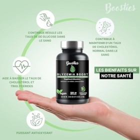 Glycemia Boost, 120 gélules,Berbérine, Mûrier blanc, Cannelle, Poivre noir, Chrome, Gestion glycémie, cholestérolémie, végane