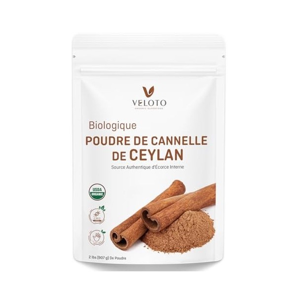 Cannelle De Ceylan Biologique En Poudre, Cannelle Fraîchement Moulue, Produit 100% Naturel, Sans Additifs Ni Conservateurs, V