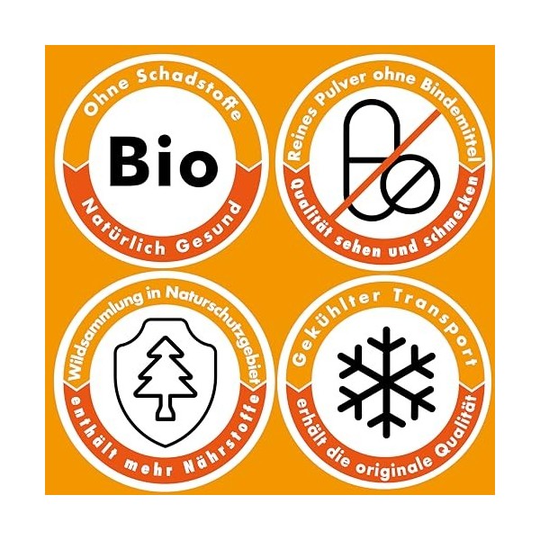 Lions Mane Extrait BIO Hericium Erinaceus | Crinière de Lion - Concentration&Mémoire | 30% Polysaccharides, 20% Bêta-Glucan