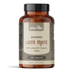 Criniere de Lion 2000 mg | 210 Comprimés Végan de Lions Mane Mushroom | Haute Concentration Dextrait 12:1 | Hericium Erinace