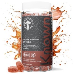 Gommes de Champignons Reishi 1000mg par Known Nutrition | Soutien Immunitaire Naturel | Saveur Naturelle Délicieuse de Canneb