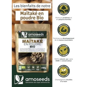 Maïtaké en poudre Bio 150G | Origine Europe | Roi des Champignons | 100% Naturel, Pur, Vegan | Qualité Supérieure