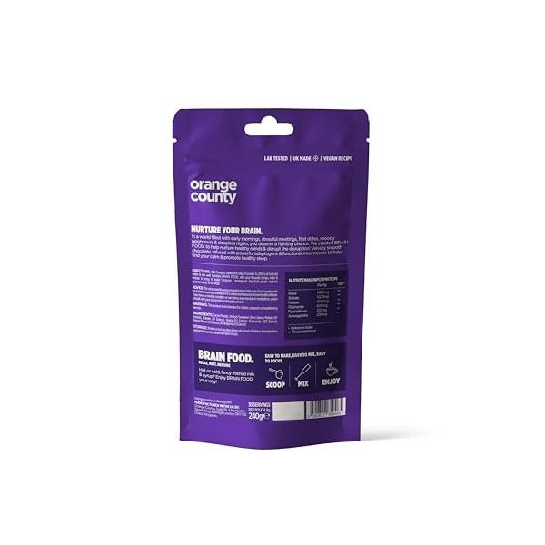 Orange County Boisson aux champignons avec Ashwagandha, Maitake, Shiitake, Reishi, Camomille, Passiflore | Calme, Détendez-vo