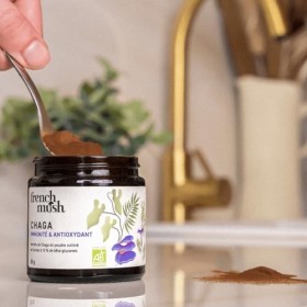 Poudre Chaga Champignon Bio - 30g Vegan - Super Aliment Antioxydant, Tonus - Riche en Vitamines B, D et K - Se Mélange à Vos 