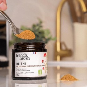 Reishi - 56 Gélules Vegan - Apaisant, Qualité du Sommeil Réparateur, Relaxation - 1 à 2 Gélules Par Jour - Extrait Reishi Pou