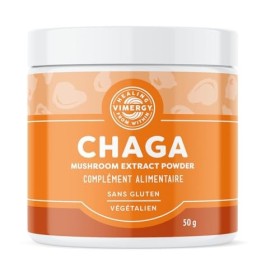 Vimergy Chaga, Gélules de Champignon Chaga – Extrait de Chaga – Supplément Végétalien – Formulé sans Additifs, Arômes ou Sucr