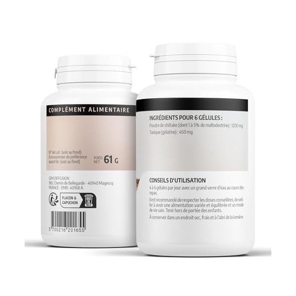 Shiitake 200mg - 200 gélules