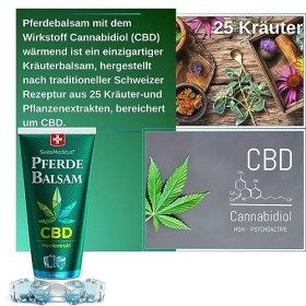 SwissMedicus Baume du cheval pour douleurs musculаirеs, gеnоu, сеrvicale, jambes lourdes - Intensif Massage-gel avec СВD - re