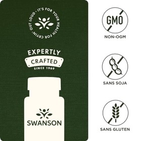 Swanson, Full Spectrum Milk Thistle Chardon-Marie , 500mg, 100 Capsules, Sans Soja, Sans Gluten, Sans OGM