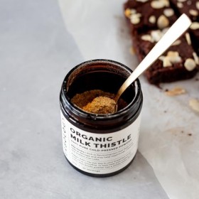 100% Chardon Marie en Poudre Bio 120 g - Riche en Silymarine - Pressé à Froid à partir de 100% Graines de Chardon Marie - Dét