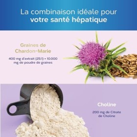 Chardon Marie 10000mg Essence Pure | 80% Silymarine 320mg et Choline 200mg | Detox Foie | Sans Métaux Toxiques, Sans Alle
