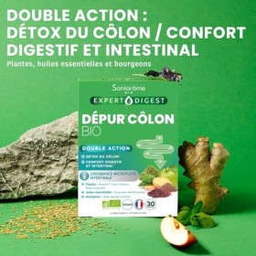 Santarome Bio - Dépur Côlon Bio | Complément Alimentaire Confort Intestinal et Digestif | Détox du Côlon & Purification - A b