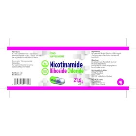 NAD+ Nicotinamide Ribose Chloride 300 mg 60 gélules végétaliennes, testées en laboratoire, hautement dosées, non OGM