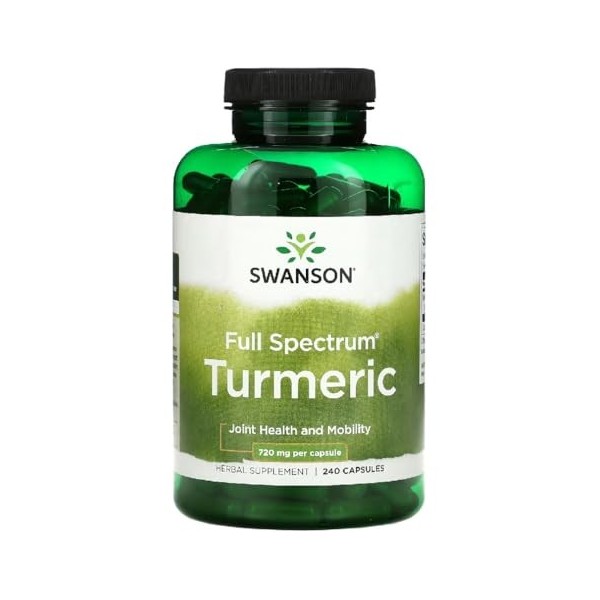 Swanson - Full Spectrum Turmeric | Effet antioxydant et anti-inflammatoire - 720mg, 240 gélules